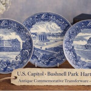 Wedgwood Blue Transferware Decorative Plate - U.S. Capitol Commemorative